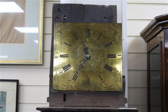 A Samuel Roberts, Llansair, oak longcase clock W.54cm